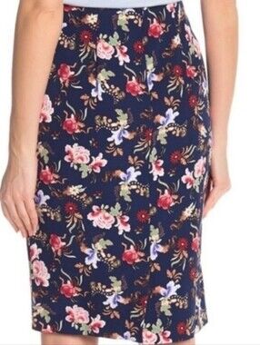 Philosophy Blue Floral Pencil Skirt